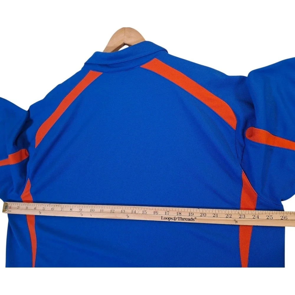 Vintage Nike Florida Gators Polo Shirt Mens XXL Blue Orange Fit Dry Short Sleeve